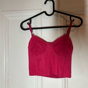 bustier pink top